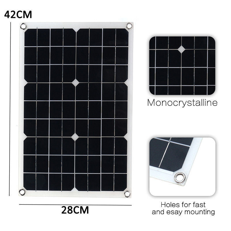 50W 18V portable Monocrystalline-type solar panel